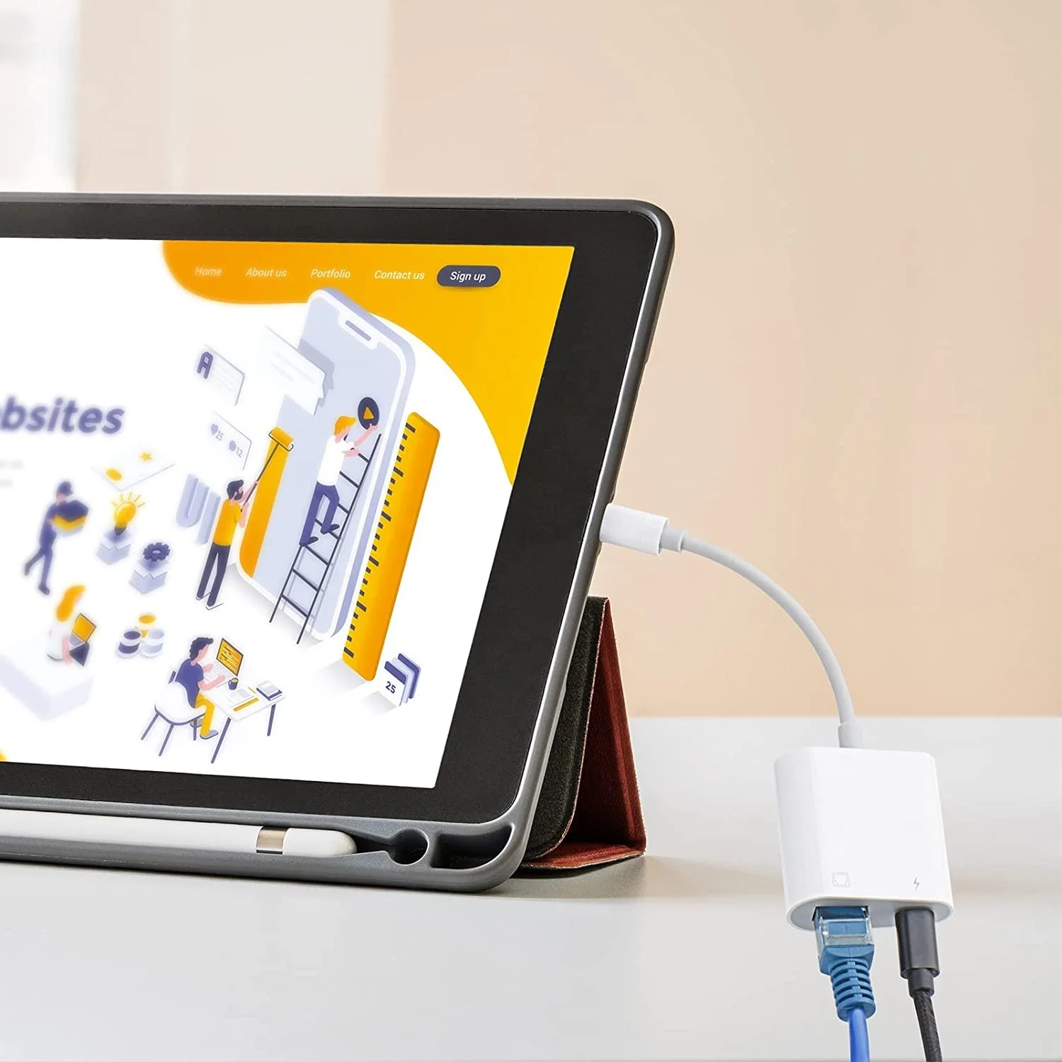 Factory Direct Sale USB 3.0 Lightning to Ethernet rj45 Adapter Ethernet LAN Network Adapter for Iphone