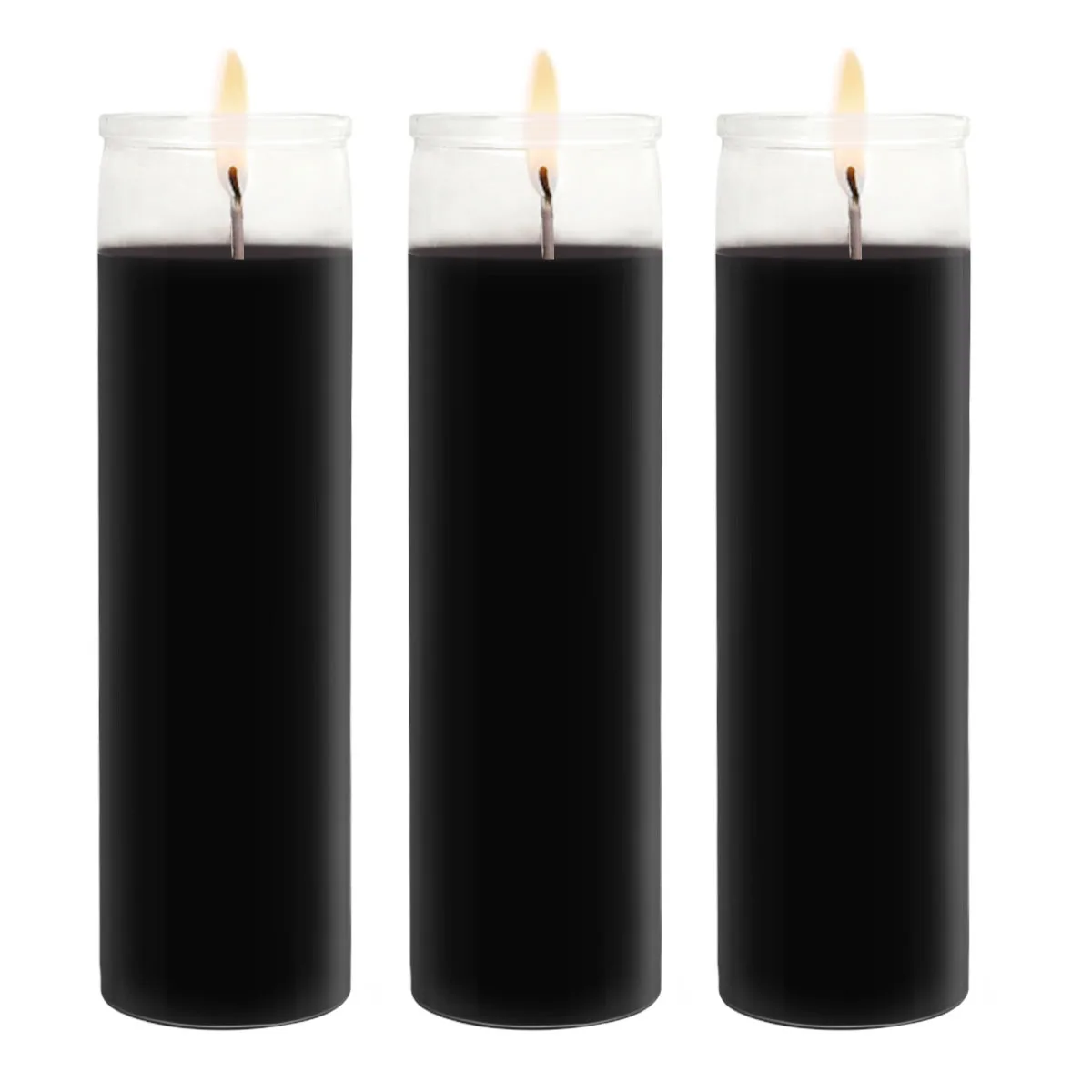 19.2Oz-7Days Burning-100%Vegetable Oil-100% Cutton Wick Large Recyclable Glass Jar Unscented Eco-friendly Black Wax Candle