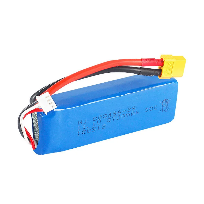 11.1V 2700mAh lithium battery for Weili V303 V393 WL913 Chengxing CX20 Youdi 903 remote control boat