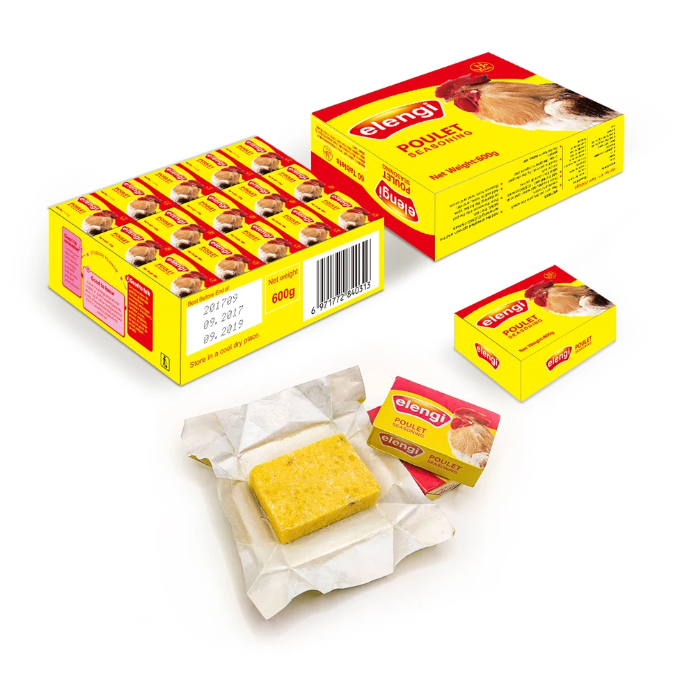 factory supply china chicken seasoning 10g halal meat seasoning africans seasoning cube