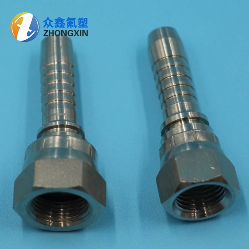 JIC metric straight female swaged hose fittings two pieces thread swivel crimped hydraulic fittings
