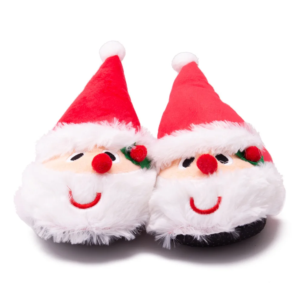 Wholesale 3D cartoon pattern slide slippers plush house winter warm indoor cotton faux fur slippers for women