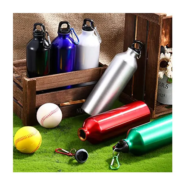 24oz Aluminum Water Bottles Bulk 24 oz Lightweight Reusable Sport Water Bottles with Twist and Keychain for Gym
