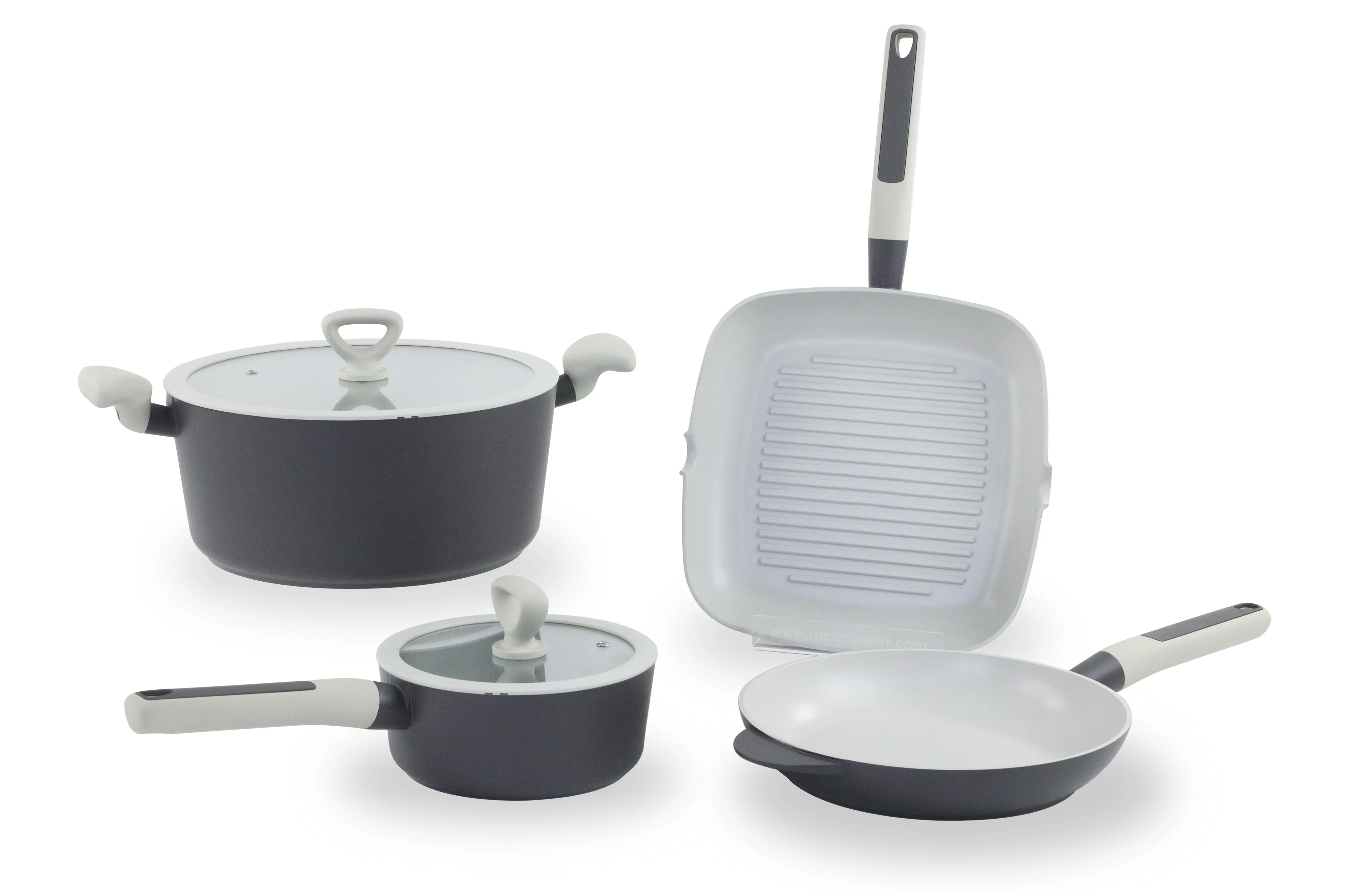 Nicecooker OEM Reton серии алюминиевая посуда для литья под давлением керамическое покрытие без PFAS 28 см сковорода