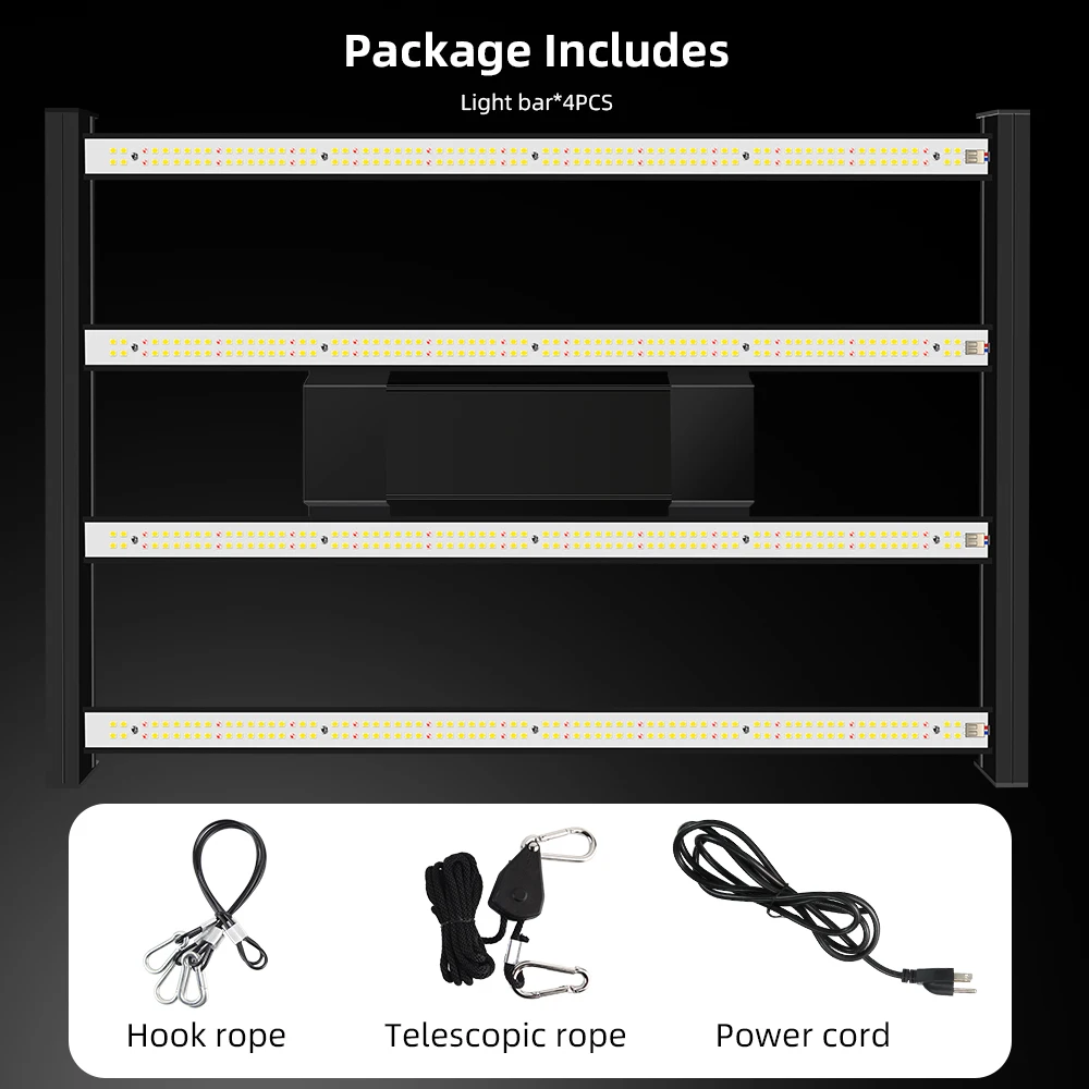 OEM/ODM factory customized Full spectrum Led Grow Light Dimmable 240W 4 Bar led grow lights for hydroponic indoor plants