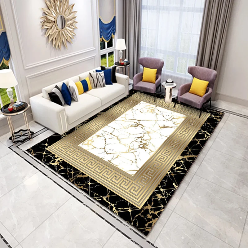 Chinese Factory Made Diamond Velvet Carpet And Rugs Living Room Custom Large Area Anti Slip Absorbent Water Rugs And Luxury Rugs
