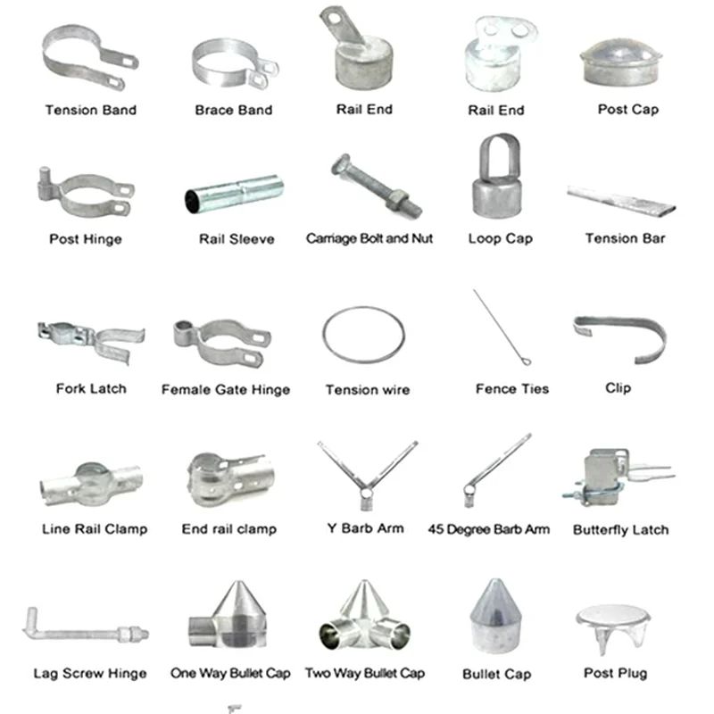Chain link fence fittings, parts, chain link fence accessories