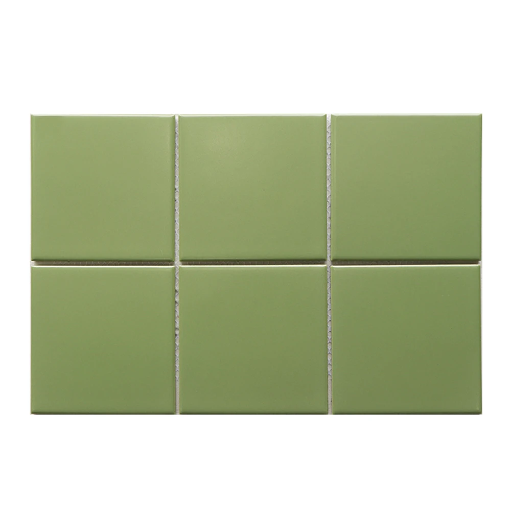 Modern Green Ceramic Mosaic Tiles Square Pattern Wall Pool Tile for Bathroom Interior Walls Durable Porcelain Marble Stone Metal