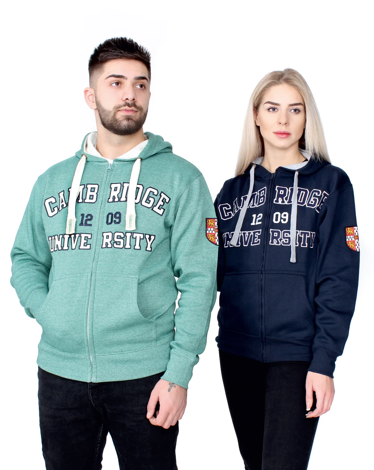 wholesale custom embroidered logo  plain street style pull over men and women zip  blank hoodie for printing
