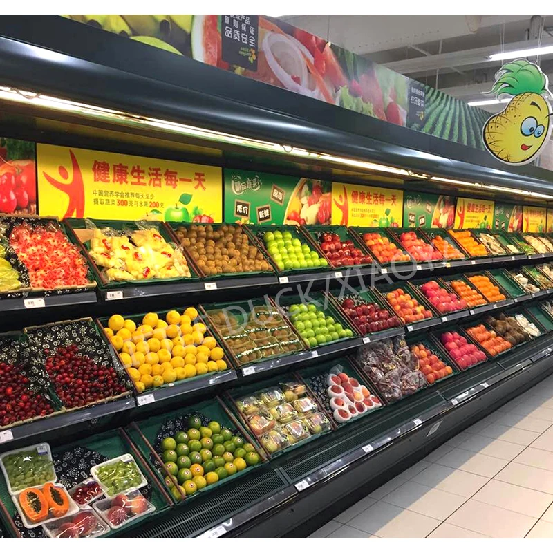 Vegetable Display Fridge Refrigerator Supermarket Open Vegetable Fridge Display For Fruits