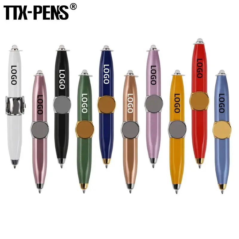 Шариковая ручка TTX 3 в 1 с лазерным логотипом Спиннер для спиннинга светодиодная подсветка снижения давления на кончик пальца