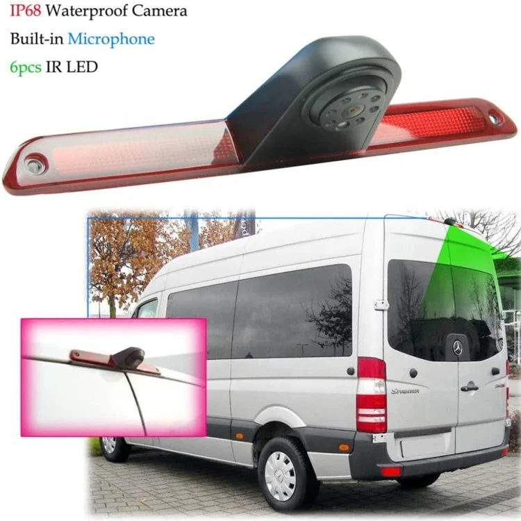 Wide angle waterproof ahd cvbs rear view camera camebrake light reverse camera for mercedes benz sprinter and vw crafter