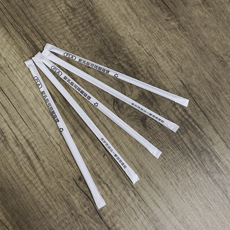 Amazon hot sells 100% Biodegradable Eco-friendly PLA Straw For Drinking Juice bubble tea