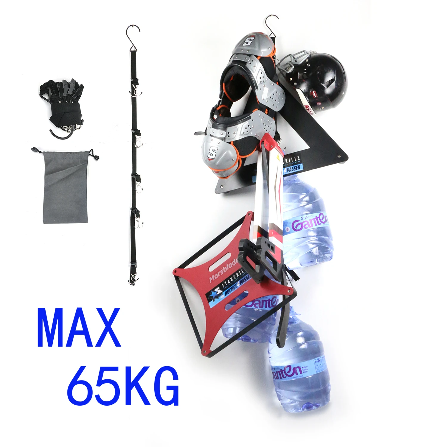 Multi-Purpose Sports Gear Hooks Metal Outdoor Hanger for Hockey Helmets Football Spikes