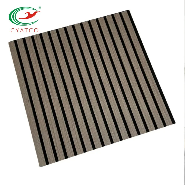 Wholesale Fireproof wood slat panels akustik panel akoestische slat wall panel for decoration