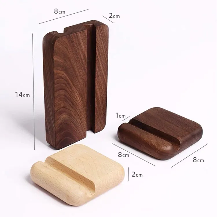 Black walnut wood smart phone holder Wooden phone stand Wooden stand for ipad
