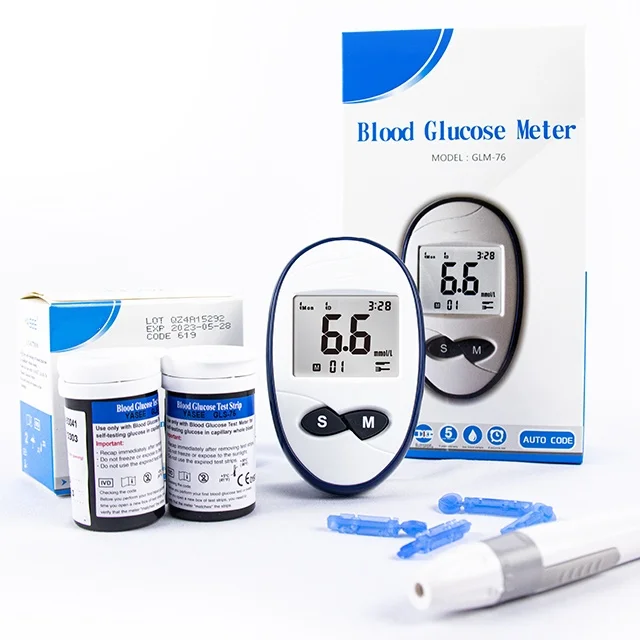 LYZ Electric Glucometer with Single Packaged Sensor Blood Glucose Test Strip Free Coding Glucose Monitoring System