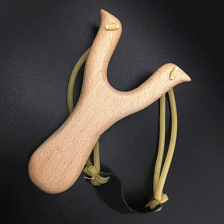 Outdoor Traditional Rubber Band Group Children Toy Wooden Hunting Slingshot