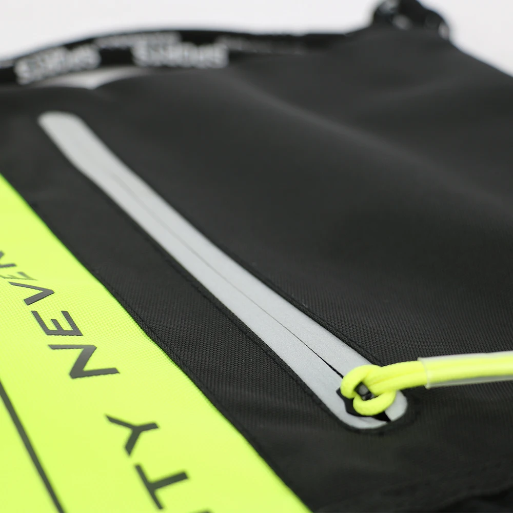 Kopbags Custom Logo Unisex Drawstring Bag Fashionable Plain Sport Gym Sack Pack with Nylon Lining Waterproof for Outdoor Usage