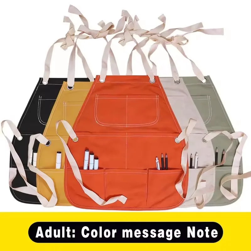 Custom Personalized School Cute Mini Children Paint Cotton Canvas cowboy Painting Cooking Kids Apron