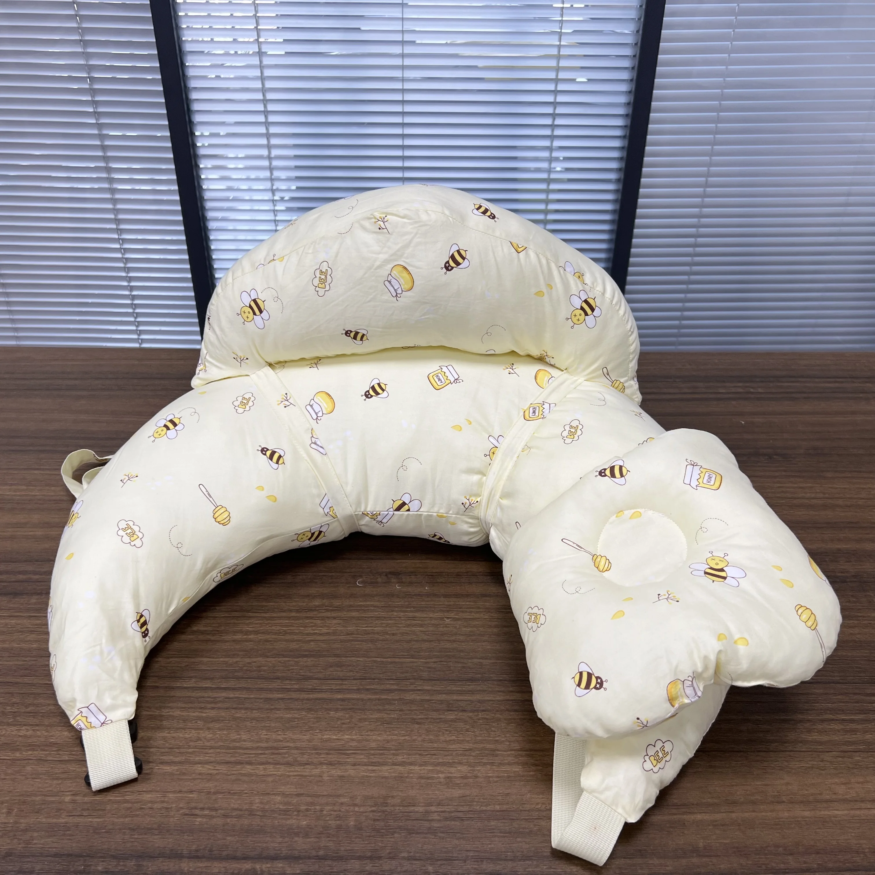 Breast Feeding Pillows for Mom and Baby with Adjustable Waist Strap and Removable Cover