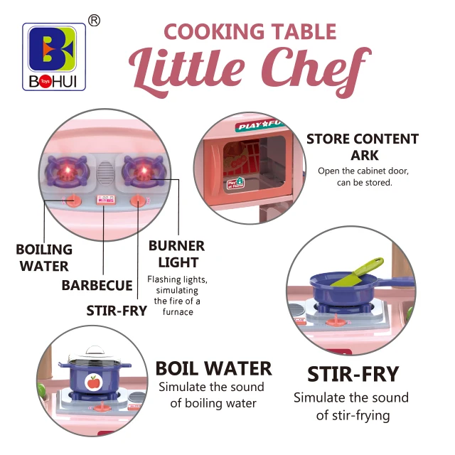 Best Quality Big Kitchen Set Toys Kids Pretend Play Cooking Learning Play Kitchen Toys For Kids child