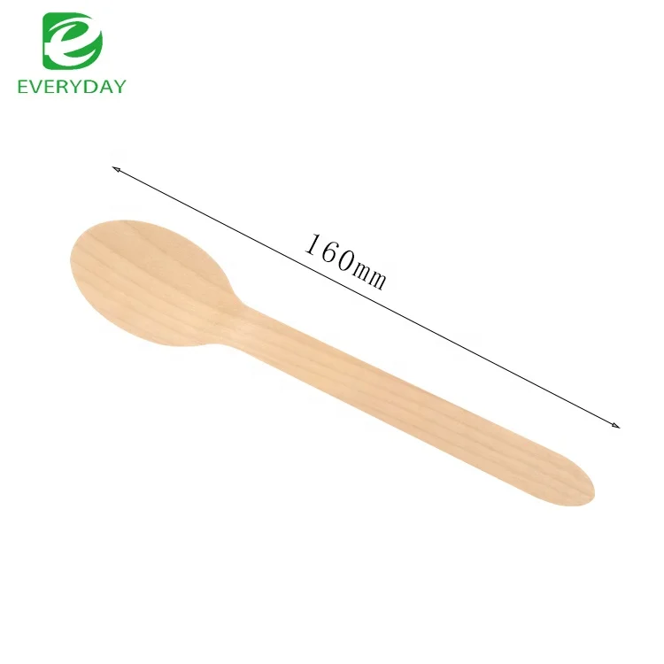 Custom Dinner Set 100% Biodegradable Utensils Custom Logo Wood Biodegradable Spoon In Dalian