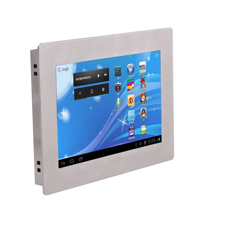 Встроенная нержавеющая сталь прочный 10-дюймовый планшетный ПК RS232 тонкий дизайн