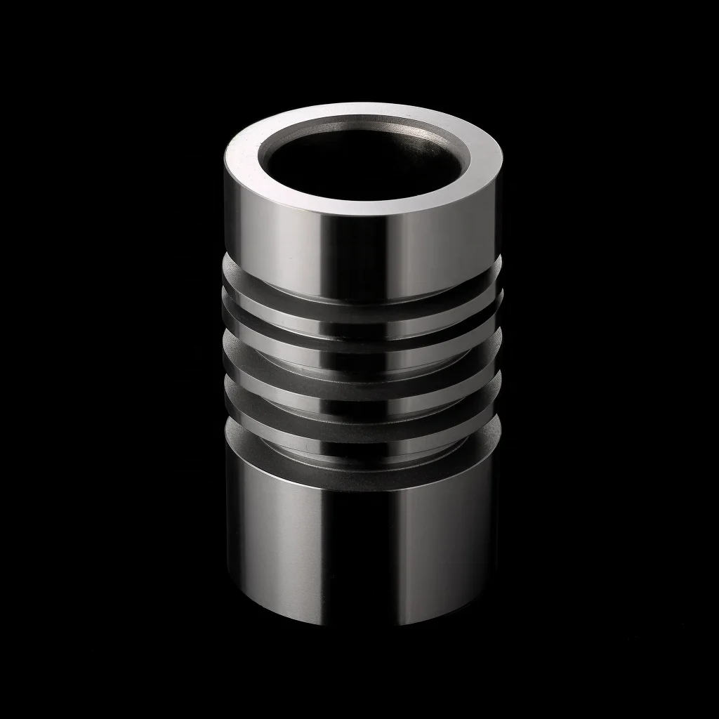 CNC machined lathe turning 58HRC Gcr15 MoS2 steel guide bush for die sets