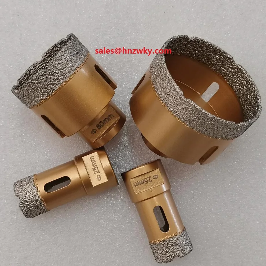 M14 Thread Vacuum Brazed Diamond Core Drill Bit Hole Saw Cutter for Tile Marble Ceramic