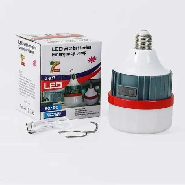 Camping Light T Shape Bulbs Outdoor Led Retractable Lamp USB Charging Battery Emergency Bulb Light Telescopic Foldable Led