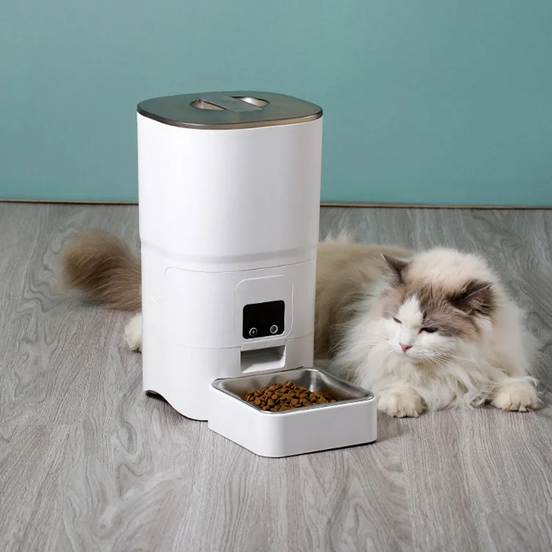 6L Wifi App Smart Automatic Pet Cat Food Dispenser with Slow Feeding Mode Pet Dry Food Feeder with Timer and Camera