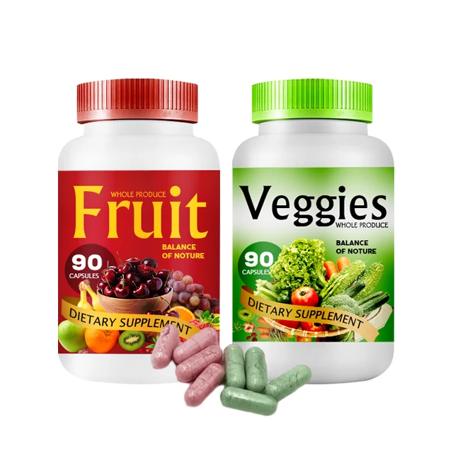 OEM/ODM Healthcare Supplement Fruits and Veggies Supplement Superfood Balance Nature Fruit And Vegetable Capsules