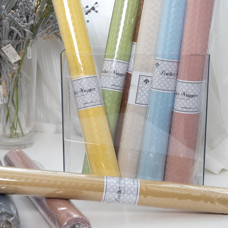 JAYWOOD New Design Wholesale Korean Bouquet Fresh Flower Waterproof Wrapping Leather Paper