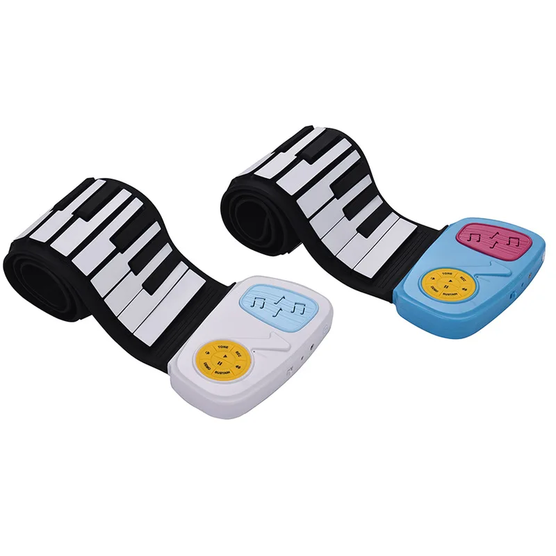 Hot Selling Electric Roll Up Piano 49 keys Rainbow Color For kids Music Education electric keyboard