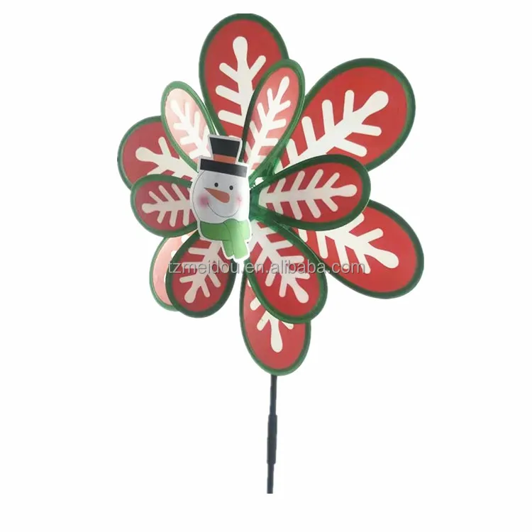 Beautiful Christmas wheel windmill Garden ornament  Lawn Pinwheels