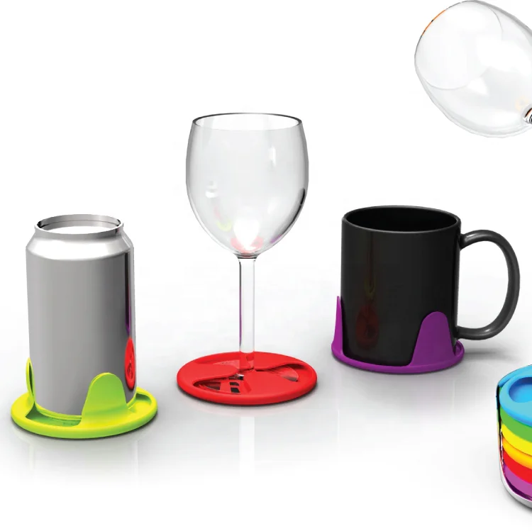 
Silicone Grip Wine Glasses Coaster Mats 