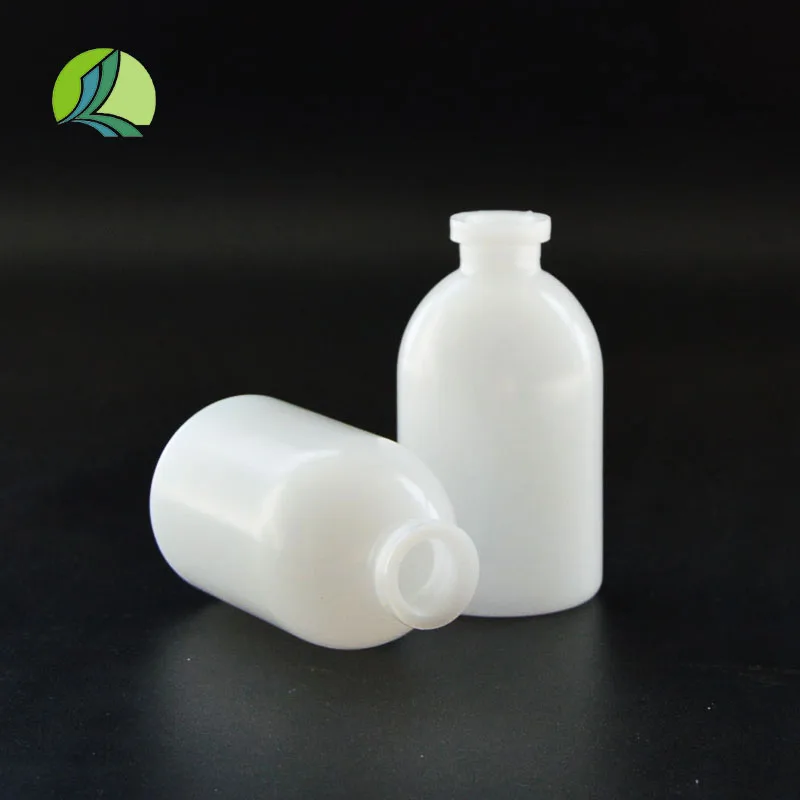 Plastic veterinary medicine aseptic bottle HDPE PP vaccine bottle 50ml white injection bottle can be customized