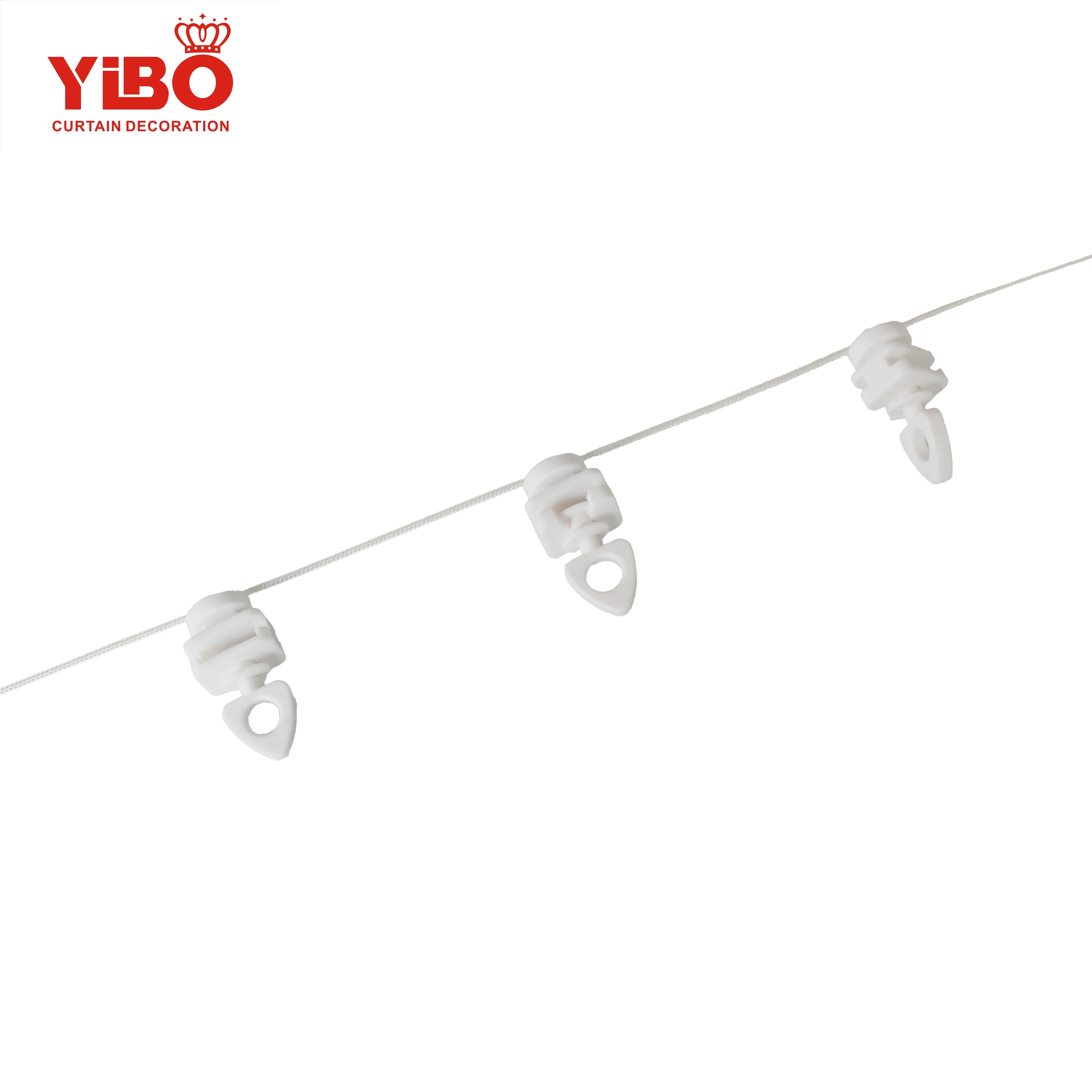 YIBO factory Ripple Fold Curtain Track Runner Accessories With 60mm 80mm Distance for Electric S Wave Curtain