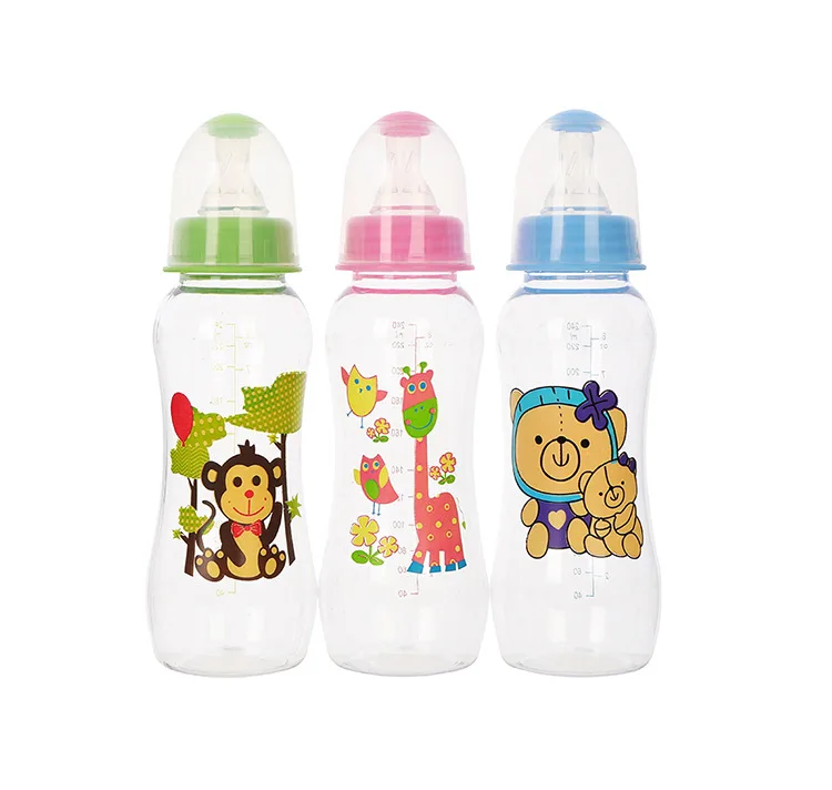 ALG baby milk bottle manufacturer food grade Bpa Free standard neck newborn baby feeding bottle pp plastic feeding bottles