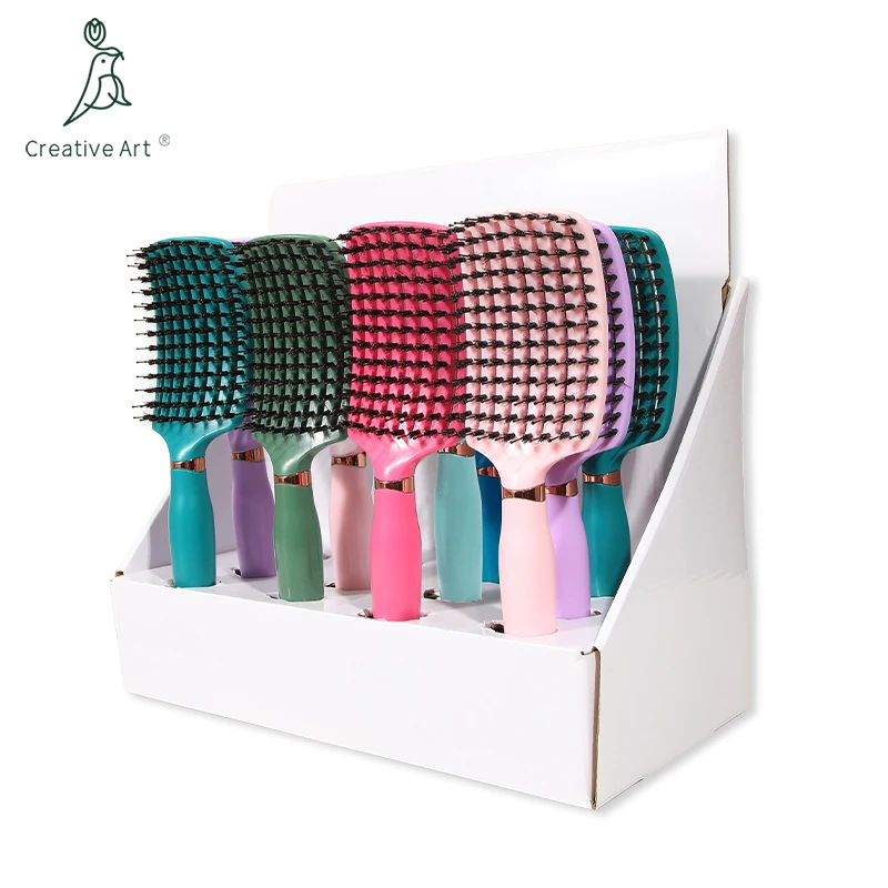 OEM Hair Brush Factory Professional Curved Vented High Quality Private Label Paddle Detangling