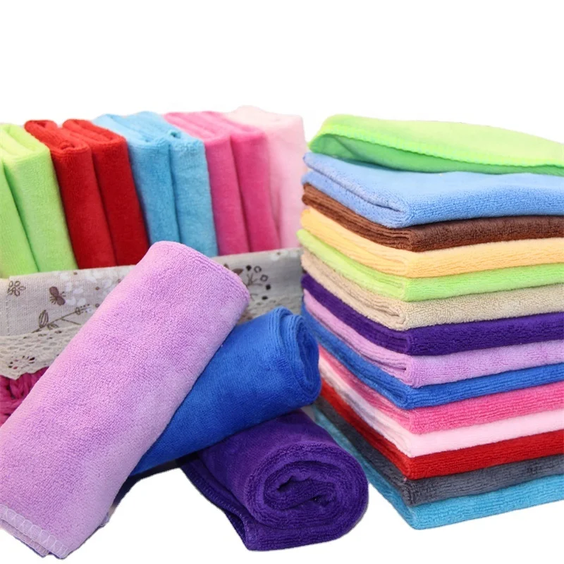 Factory sell 40*40cm microfiber cleaning cloth polishing car microfiber rags household car kitchen towel microfiber towels