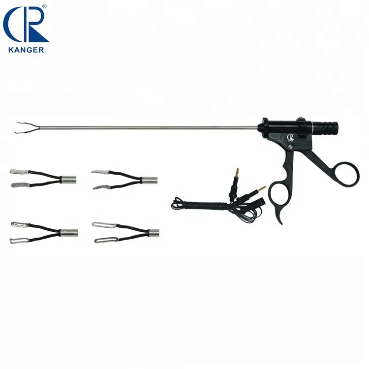 101.024D New CE Approved Bipolar Dissecting Forceps 5x330mm double action straight head+ Bipolar Cable Laparoscopy