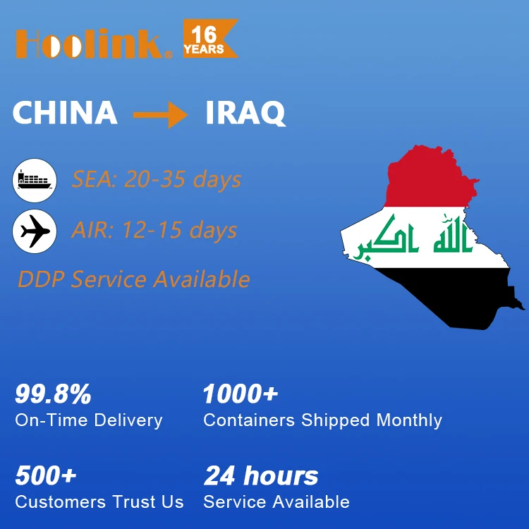 DDP Shipping Freight Agent Service From Jiangsu Xiamen Shenzhen Guangzhou China Sea Ship To Kirkuk Erbil Umm Qasr For Iraq