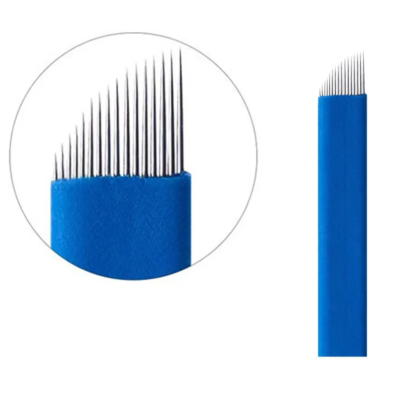microblading blades tattoo needles 12 13 14 16 17 18 pin u shape Permanent Makeup tattoo accessory supply
