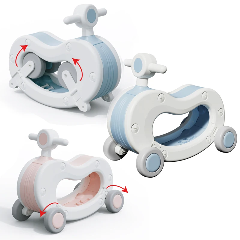 Раздвижная игра «2 в 1» для детей катание на игрушечной лошадке-качалке