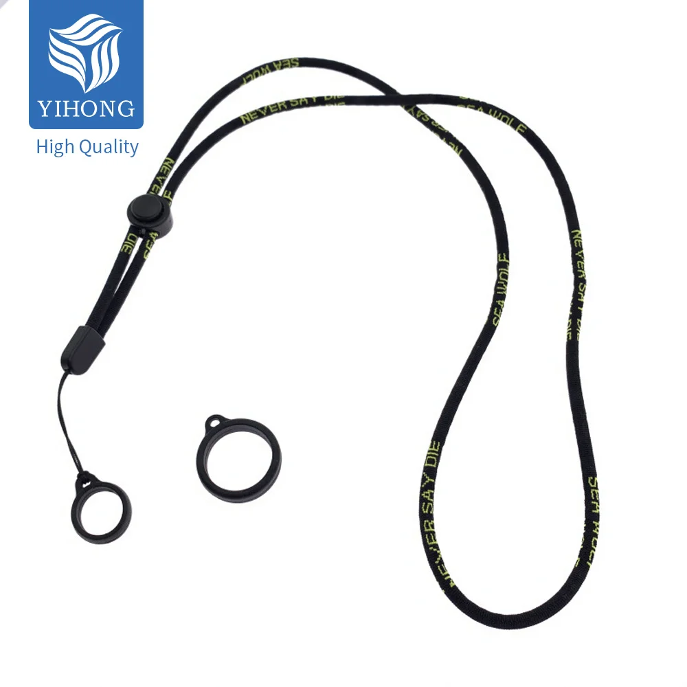 Wholesale Blank Other Printed Logo Custom Tool Halter USB Fabric Woven Jacquard with Silicone Ring Neck Sport Nylon Rope Lanyard