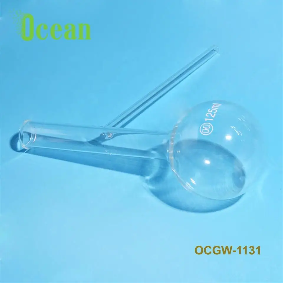 Lab Glassware Distilling Flask with side tube Boro 3.3 Glass Chemistry Labware Distilling Flask