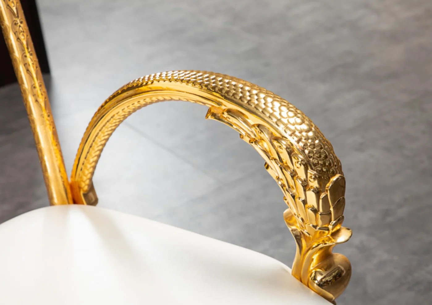 Европейский свадебный стул для отдыха гостиница гостиная обеденный кожаный золотой