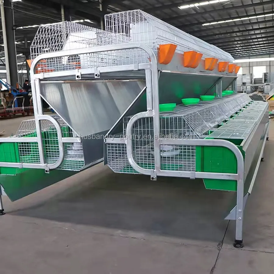 Rabbit Cage of 2 layers with rabbit slat floor feeder